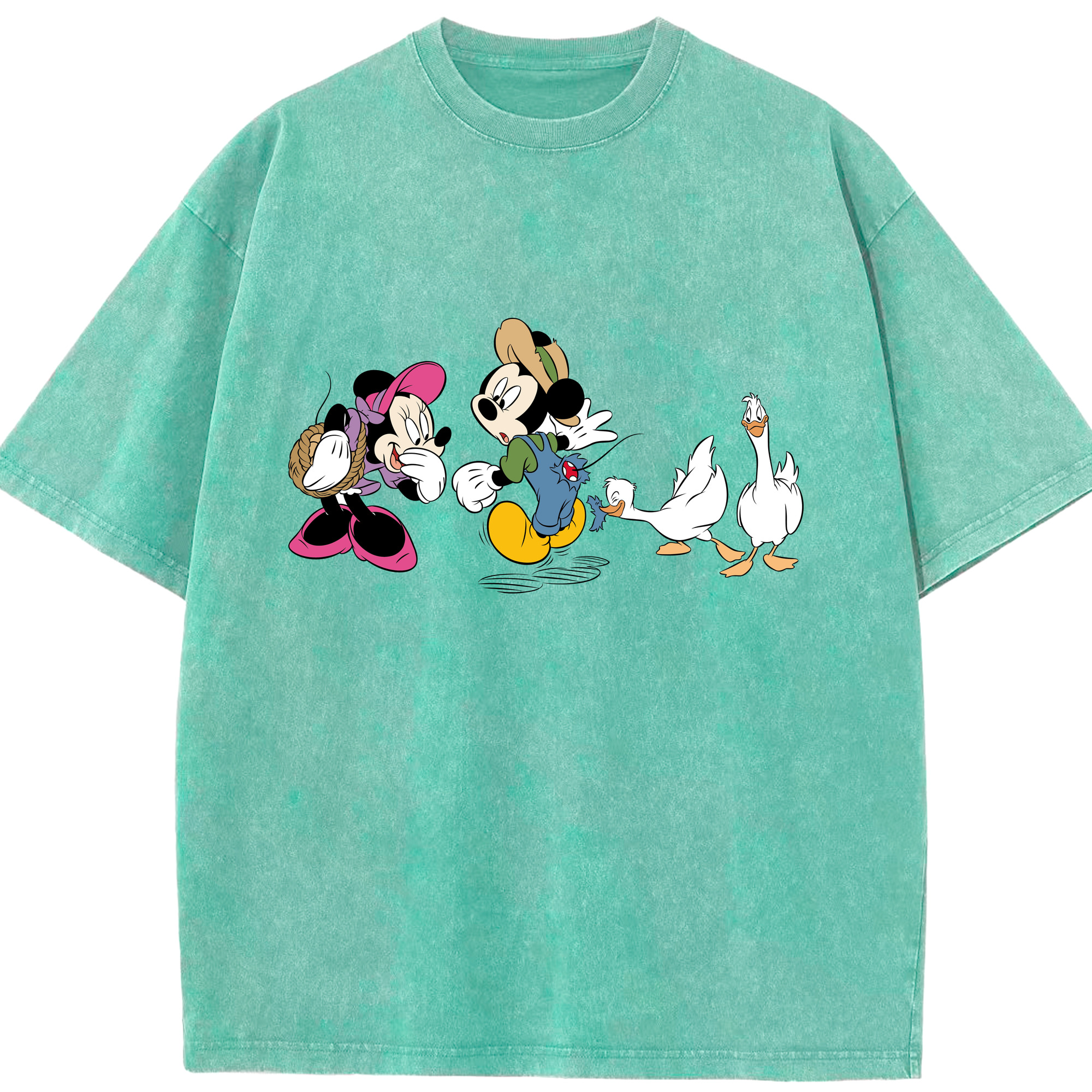 （画像用） ミッキーマウス Mickey Mouse 綿100% ヴィンテージ風 半袖Tシャツ（フロントプリント）